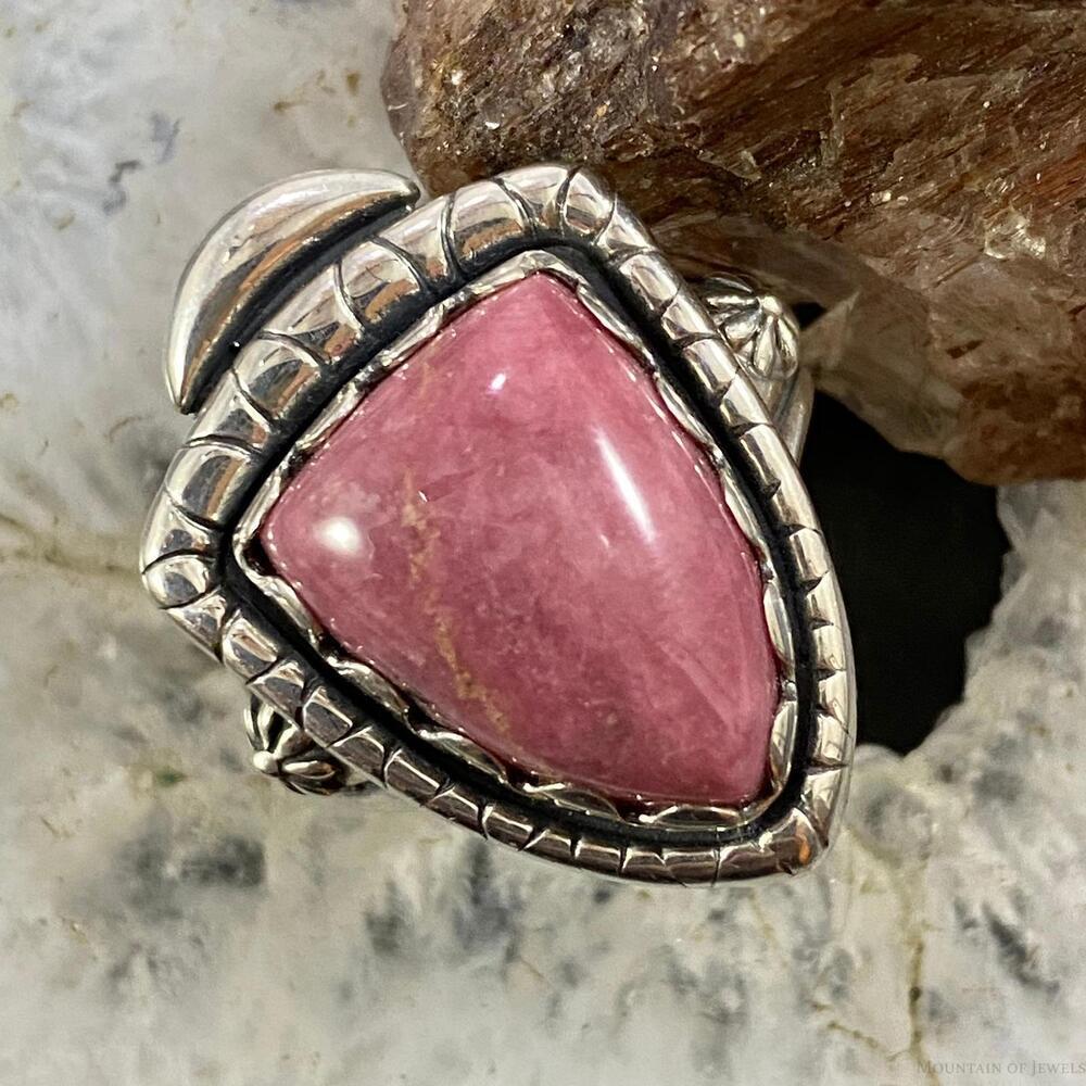 Carolyn Pollack Southwestern Style Sterling Shield Rhodonite Ring Variety of Sz